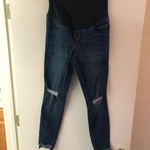 Maternity fashion ankle skinny jeans